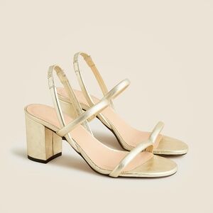 J. Crew Gold Strappy Heels